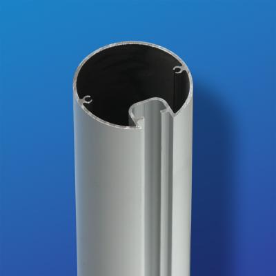 Mât  aluminium  BRUT, Ø 60 mm, à gorge - Coupe jusqu'à 1 mètre