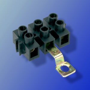 Bornier de connexion à vis 10 mm2  avec patte de terre